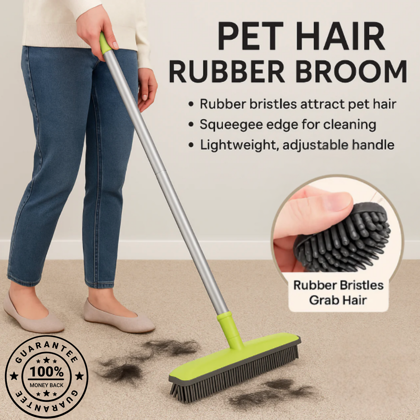 PetiboPet™ Pet Hair Rubber Broom